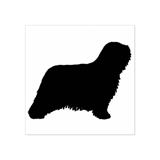Komondor Hondenras Silhouet Rubberstempel (Afrduk)