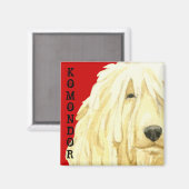 Komondor kleurenblok magneet (Voorkant / Achterkant)