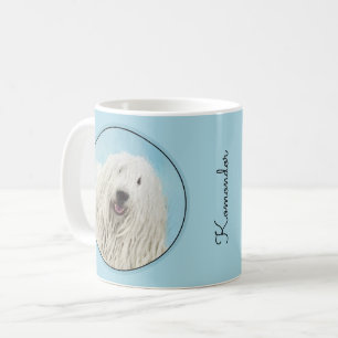 Komondor schilderen - Kute Original Dog Art Koffiemok