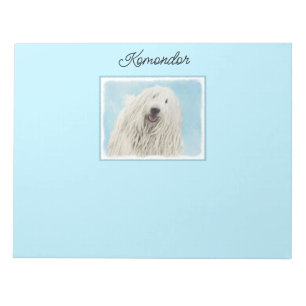 Komondor schilderen - Kute Original Dog Art Notitieblok