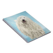 Komondor schilderen - Kute Original Dog Art Notitieboek (Rechterzijde)