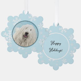 Komondor schilderen - Kute Original Dog Art Ornament Kaart