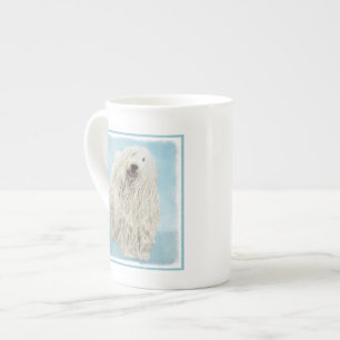 Komondor schilderen - Kute Original Dog Art Porselein Kop