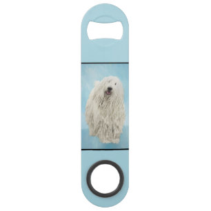Komondor schilderen - Kute Original Dog Art Speed Flessenopener