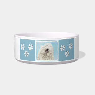 Komondor schilderen - Kute Original Dog Art Voerbakje