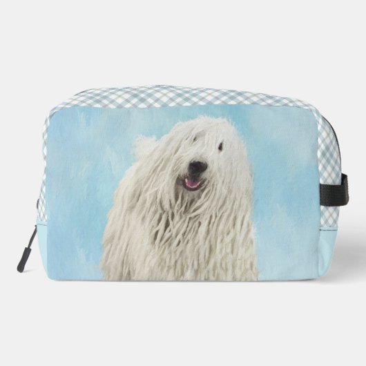 Komondor schilderij Hongaarse Schattigee originele Toilettasje (Achterkant)