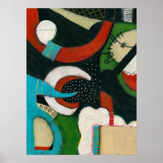 Kompas bij nacht Poster Wall Art (Voorkant)