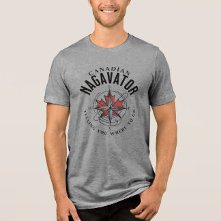 Kompas dat je vertelt waar je heen moet gaan Tri-Blend shirt