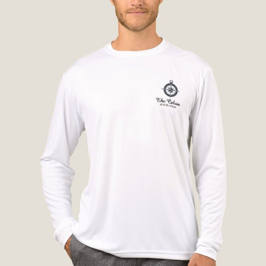 Kompas met bootnaam Tri-Blend shirt (Voorkant volledig)