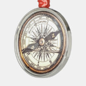 Kompas op water metalen ornament (Links)