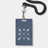 Kompas pijlen badge (Voorzijde met lanyard)