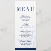 Kompas Roos Nautische bruiloft Diner Menu (Voorkant)