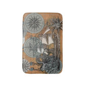 Kompas Roos  nautische octopus Badmat (Voorkant Verticaal)