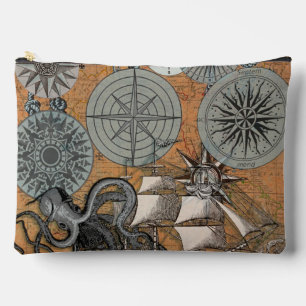 Kompas Roos nautische octopus Etui