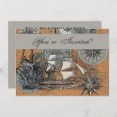 Kompas Roos  nautische octopus Kaart (Voorkant / Achterkant)