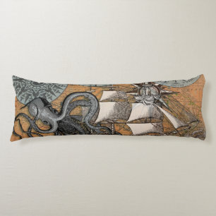 Kompas Roos nautische octopus Lichaamskussen