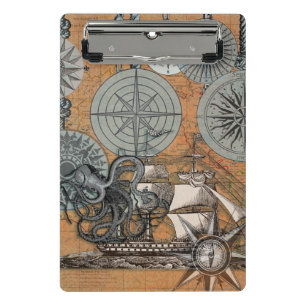 Kompas Roos nautische octopus Mini Klembord