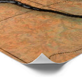 Kompas Roos nautische octopus Poster (Hoek)