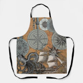 Kompas Roos  nautische octopus Schort (Voorkant)