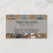 Kompas Roos nautische octopus Visitekaartje (Achterkant)