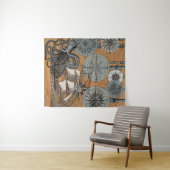 Kompas Roos  nautische octopus Wandkleed (In Situ (horizontaal))