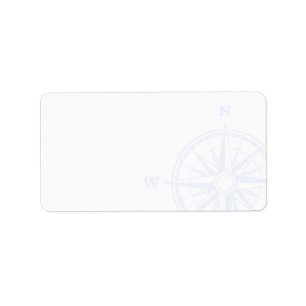 Kompas Roos nautische thema Leeg adres Etiket