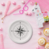 kompas Roos Papieren Bordje (Feest)