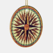 Kompas Roos Rond Ornament (Rechts)