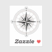  kompas Roos Sticker (Vel)