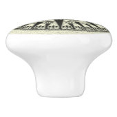  kompas Roos Sun Keramische Knop (Zijkant)