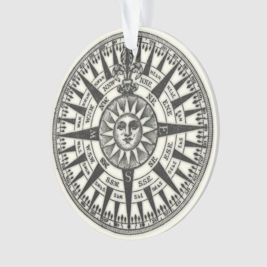 kompas Roos Sun Ornament (voorkant)