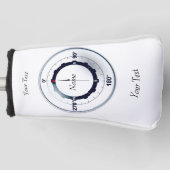 kompas voor nautische schepen golfheadcover (Voorkant)
