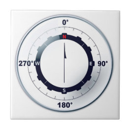 kompas voor nautische schepen tegeltje