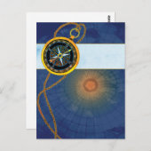 Kompas Zakelijke Promotie Briefkaart (Voorkant / Achterkant)