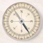 Kompas Zandsteen Onderzetter (Voorkant)