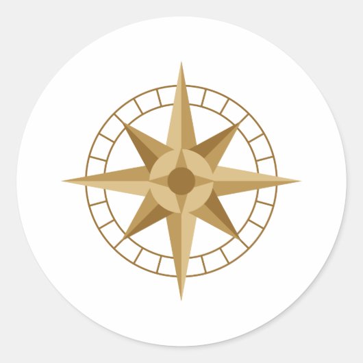 kompasster ronde sticker (Voorkant)