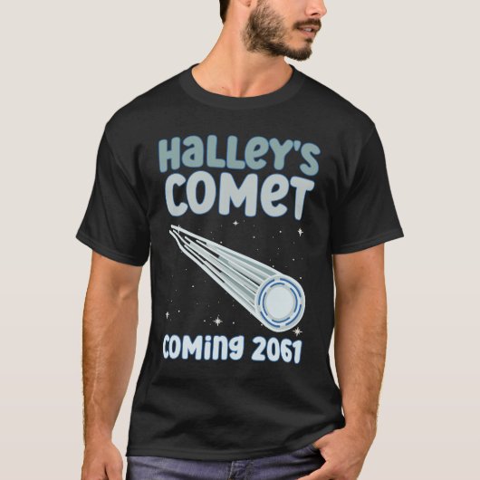 Komst 2061 van Halley - Comet Astronomical T-shirt (Voorkant)