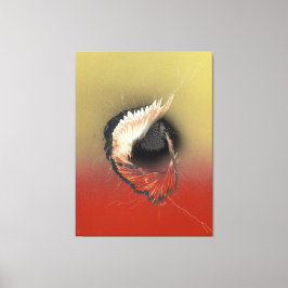 Komt binnen op een vleugel en een gebed canvas afdruk