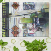 Komt deze draak met trainingswielen? theedoek (Gevouwen)