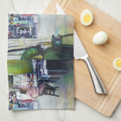 Komt deze draak met trainingswielen? theedoek (Quarter Fold)