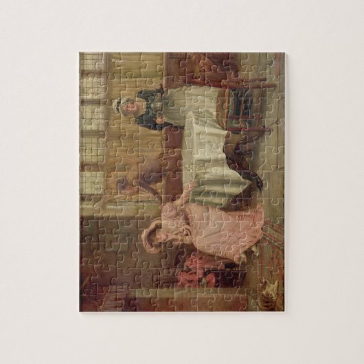 "Komt hij?" (olie op canvas) Legpuzzel (Verticaal)