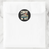 Komt in Hot ponton boot pontoneren py boot Ronde Sticker (Tas)