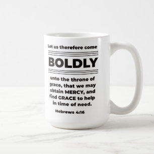 Komt vrijmoedige Hebreeën 4:16 Koffiemok