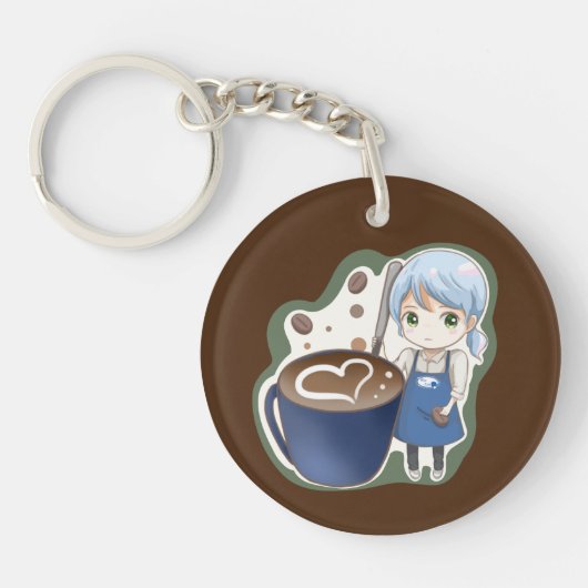 Komugisui koffie sleutelhanger (Voorkant)