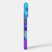 Kona Blend Hawaiian Hibiscus Turq en Violet Case-Mate iPhone Case (Achterkant / Rechts)