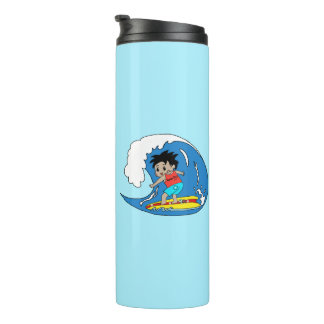 Kona Boy Surfs Big Wave Thermal Tumbler - Surf Art Thermosbeker