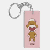 Kona de Sock Monkey Acryl Sleutelhanger (Voorkant Links)