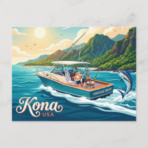 Kona diepzee vissen, Kona kust VS Briefkaart