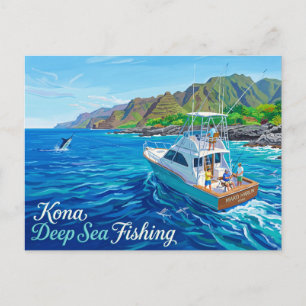 Kona diepzee vissen, Kona kust VS Briefkaart