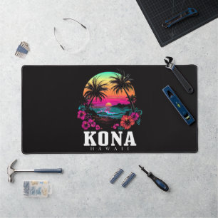 Kona Hawaï Fleurs d'Hibiscus Hawaïennes Surfeur